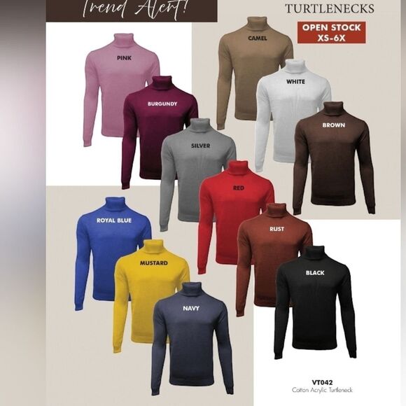 MEN'S BAGAZIO LONG SLEEVE ROYAL BLUE COTTON ACRYLIC TURTLENECK SWEATER. VT042. - Picture 9 of 9